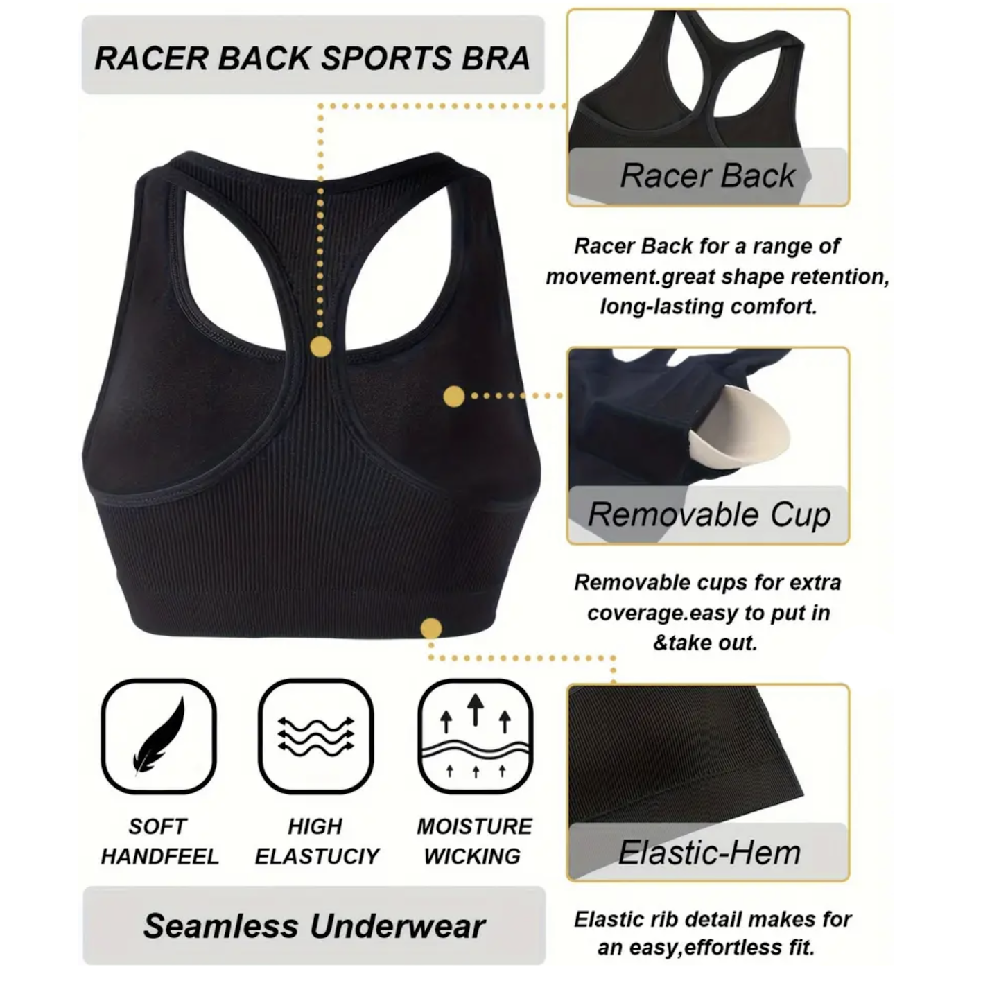 Ribbed Sports Bra