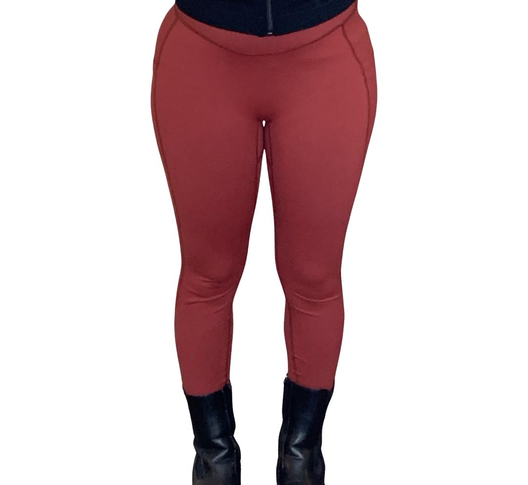 Seamless front leggings with pockets