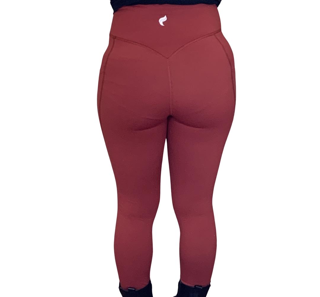 Seamless front leggings with pockets